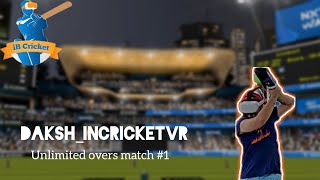 IB CRICKET VR unlimited overs on hard level with NO BATSHIELD on meta quest 2 cricket ibcricket [upl. by Hanshaw640]