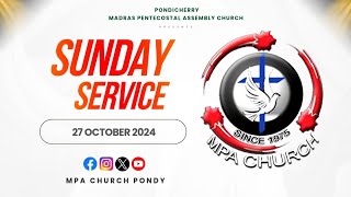 🔴1st SERVICE SUNDAY MESSAGE RECAP  27102024  Rev NITHIYA JEEVADOSS  MPA PONDY [upl. by Arzed]