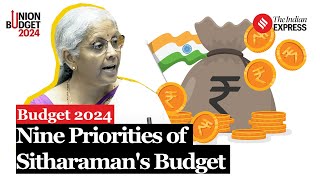 Budget Session 2024 FM Nirmala Sitharaman Unveils Budget 2024 Highlights Nine Priorities [upl. by Alyac]