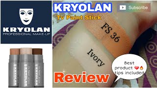 KRYOLAN TV PAINT STICK Honest Review  Sisters Vlog  Shades FS 36 amp IVORY  Makeup Brand  Tips [upl. by Chaiken]