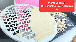 Kasnakla Mantı Yapımı ‼️ Mantı Yapmak Ne Kolaymış kasnaklamantıyapımı pratikyemektarifleri [upl. by Cerelia836]