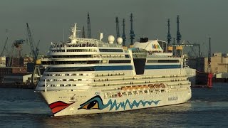 AIDAsol Sailaway aus Hamburg in den Sonnenuntergang  270914 [upl. by Benedetta]