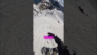 Would you drop in🤯🤯 snowboarding pov wow sun winter fyp snow ski skiing [upl. by Lennad]