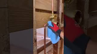 Quick shower valve installation plumbing plumber diy [upl. by Margot]