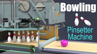 How does a Bowling Pinsetter Machine work Brunswick GSX [upl. by Yarahs]