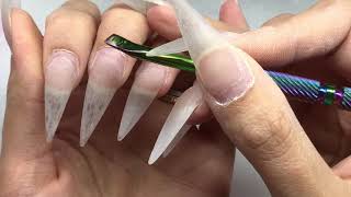 INFILLING MY ACRYLIC NAILS  NATURAL NAIL PREP [upl. by Marron]