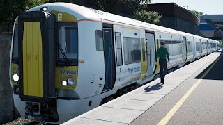 Class 375 in NEW classic white Southeastern livery on Southeastern High Speed  Train Sim World 3 [upl. by Reifel]