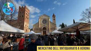 MERCATINO DELL ANTIQUARIATO A VERONA 4k [upl. by Akirehs730]