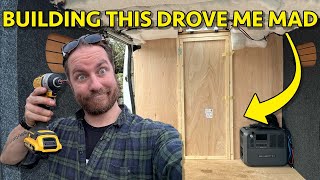 HOW TO BUILD A WOODEN BULKHEAD IN YOUR CAMPER VAN [upl. by Aletha698]