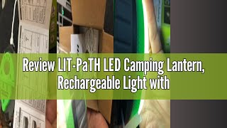 Review LITPaTH LED Camping Lantern Rechargeable Light with Magnet Base 2200 mAh Survival Kit for [upl. by Goebel]