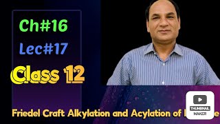 Ch16 Lec17Friedel Craft Alkylation and AcylationClass12 Chemistry [upl. by Krutz]