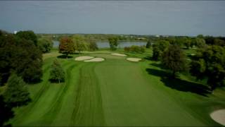 Hole 2 Flyover  Hazeltine National Golf Club [upl. by Nolie]