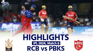 RCB vs PBKS IPL 2024 Bangalore vs Punjab Today Full Match Highlights  IPL 2024 Match Highlights [upl. by Adlen555]