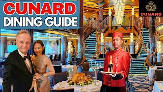 Complete Dining Guide for Cunard including the new Queen Anne and Queen Mary 2 [upl. by Enattirb]