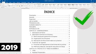 INDICE automático para Tesis Tesina Monografías en Word [upl. by Ahtibbat219]