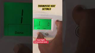 How settings thermostat heat temperature lock [upl. by Hajar476]