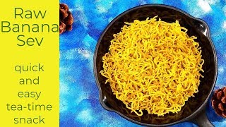 Raw Banana Sev Recipe  raw banana namkeen recipes  easy snacks recipes [upl. by Caldwell]