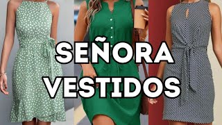 LINDOS VESTIDOS SEÑORAS 2024  NUEVOS ESTILOS DE SEÑORAS [upl. by Ahtiekal43]