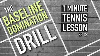 The Baseline Domination Drill  1 Minute Tennis Lesson Ep38 shorts [upl. by Joktan]