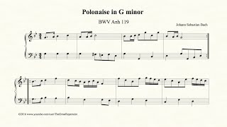 Bach Polonaise in G minor BWV Anh 119 Organ [upl. by Nevetse424]