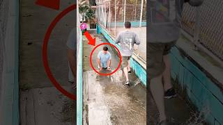 Heartwarming Moment Girl Helps Man Cross Puddle shorts [upl. by Zsa Zsa]