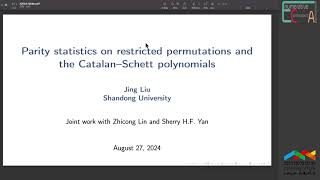 ICECA2024  Jing Liu  International Conference on Enumerative Combinatorics amp Applications [upl. by Aileduab]