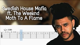 Swedish House Mafia ft The Weeknd  Moth To A Flame Guitar Tutorial [upl. by Ahsiened]