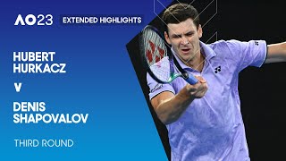 Hubert Hurkacz v Denis Shapovalov Extended Highlights  Australian Open 2023 Third Round [upl. by Anirpas]