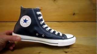 Converse All Stars Chuck Taylor High Leather Navy [upl. by Edialeda]