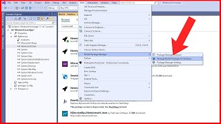 Visual Studio how to add nuget package  Visual Studio 2022 how to add nuget package [upl. by Oiruam722]