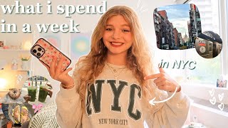 realistic WHAT I SPEND IN A WEEK as a 21 year old college student living in NYC ⋆ ˚｡⋆୨୧˚ [upl. by Harwilll]