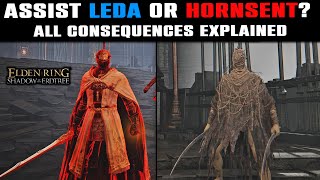 ASSIST Leda or Hornsent All Outcomes amp Rewards EXPLAINED  Elden Ring Shadow of the Erdtree DLC [upl. by Antoinetta]