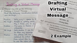 Drafting a Virtual Message Class 12Board Exam 12 Writing SkillVirtual message examplesBoards 2023 [upl. by Eniamrej45]