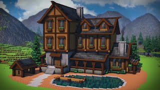 Minecraft How To Build A Cozy Cabin  Tutorial [upl. by Adnuhsar]