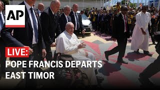 LIVE Pope Francis departs East Timor for Singapore [upl. by Nomael26]