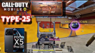 Zero Recoil TYPE25 Gunsmith For Mid  Range Call Of Duty Mobile Poco X5 Pro 5G CODM GAMEPLAY [upl. by Arihk217]