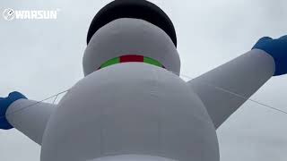 Make Your Christmas Warm and Bright Giant Snowman Outdoor Displayinflatable christmas [upl. by Esdras]