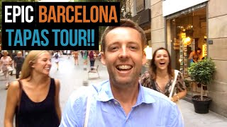 BEST Tapas in Barcelona 🙌 We visit 8 AMAZING tapas bars [upl. by Ranson980]