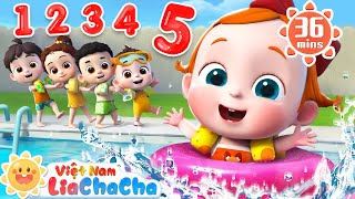 🏊 Năm em bé học bơi  LiaChaCha Ca Nhạc Thiếu Nhi Việt Nam [upl. by Mishaan]