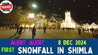 First Snowfall In Shimla  Live Snowfall In Himachal  Today Snowfall In Shimla Himachal [upl. by Greenburg]