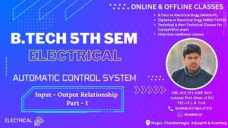 Control System Input Output Relationship 1 [upl. by Arreip]