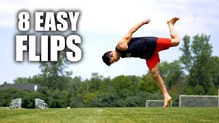 8 Flips Anyone Can Learn At Home  By Turning A CartWheel into The Flip [upl. by Aniaj]