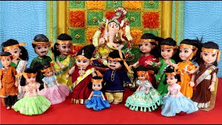 Miniature Ganesh Nimajjanam 2020 l Vegetable pulao I Annadanam I Laddu auction I Teen maar dance [upl. by Mafalda]