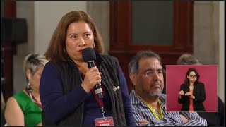 Entérate  Tania Damián pregunta al presidente AMLO sobre concesiones de agua  AquíLaRespuesta [upl. by Lesiram]