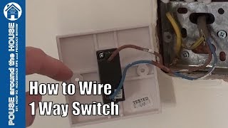 How to wire a 1 way light switch One way lighting explained [upl. by Llekram]