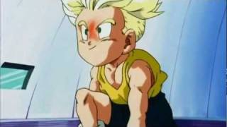 DBZ kid trunks turns super saiyan [upl. by Idnat]