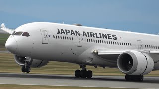 Japan Airlines Boeing 787 lands at YVR [upl. by Nnaear]