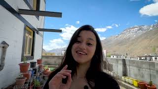 EP15  Homestay In Kaza With BEST VIEW  Spiti Valley Bike Trip  Spiti Valley Accommodation [upl. by Leuas]