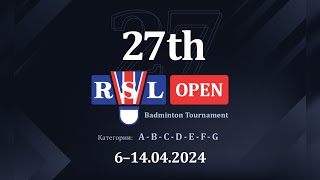 27th RSL OPEN День 1 Корт 1 [upl. by Nollid998]