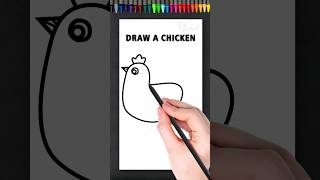 How to drawing a chicken very easy funny drawing shortvideo chicken biobaarts shorts art [upl. by Routh]